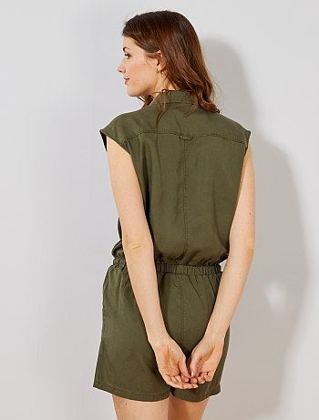 Combishort avec col chemise - Kiabi