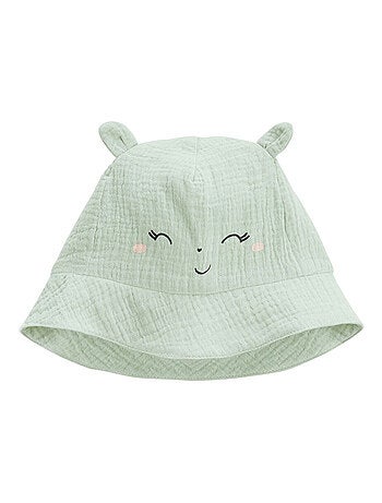 Combishort bébé + chapeau en gaze de coton Arya