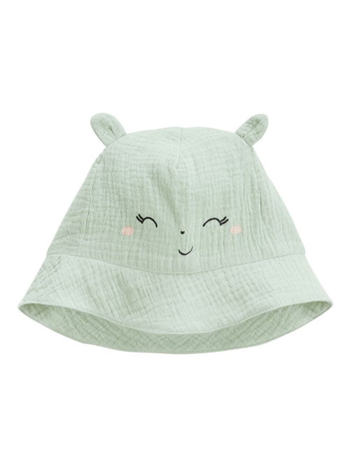 Combishort bébé + chapeau en gaze de coton Arya - Kiabi