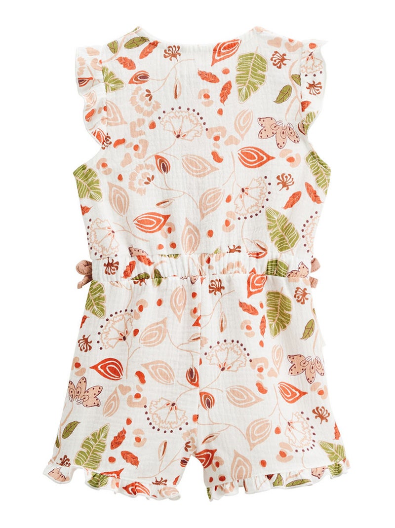 Combishort bébé + chapeau en gaze de coton Mindanao Rose - Kiabi