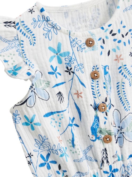 Combishort bébé + chapeau en gaze de coton Océan d'amour - Kiabi