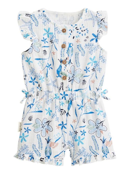 Combishort bébé + chapeau en gaze de coton Océan d'amour - Kiabi