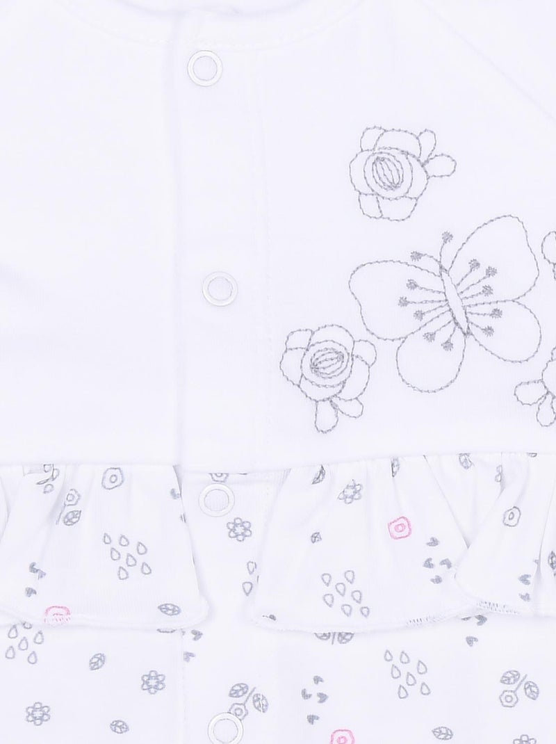 Combishort bébé , Emma Kitikate Blanc - Kiabi