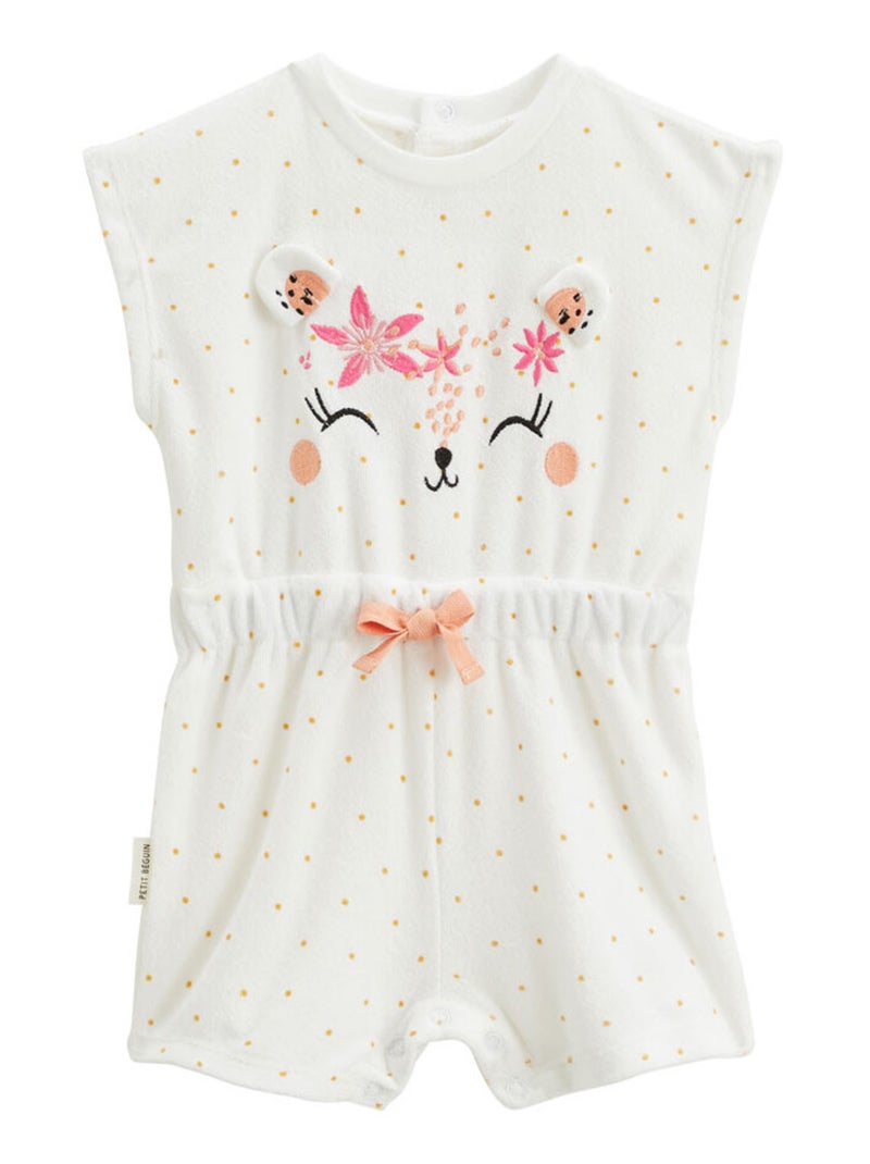 Combishort bébé en éponge Bahamas Ecru - Kiabi