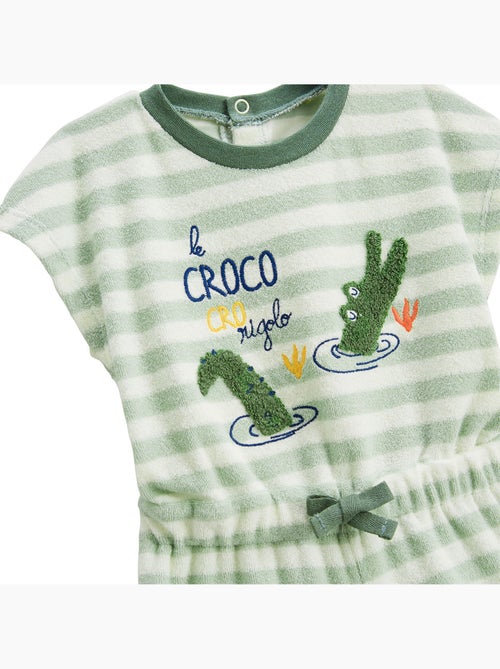 Combishort bébé en éponge Crocro rigolo - Kiabi