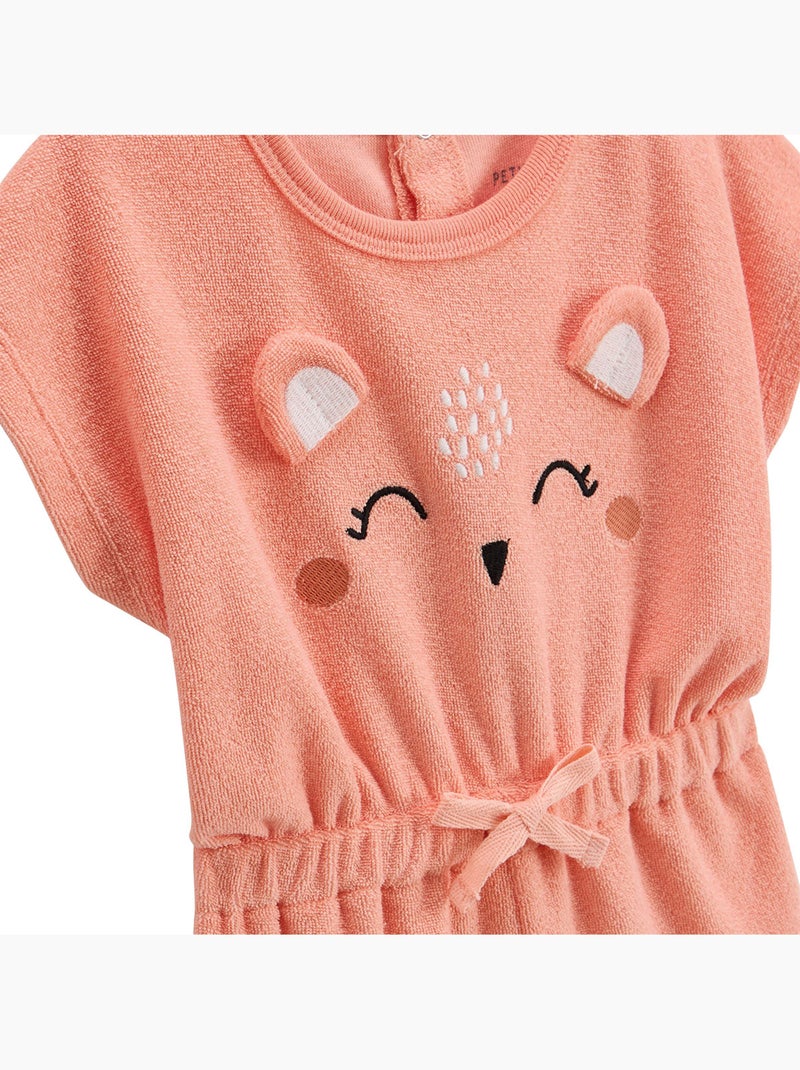Combishort bébé en éponge Honfleur Orange corail - Kiabi