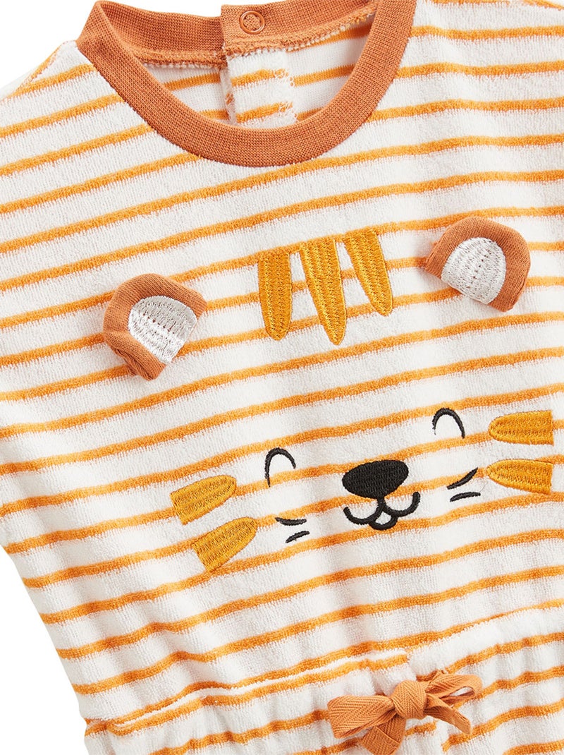 Combishort bébé en éponge Mio Ecru - Kiabi