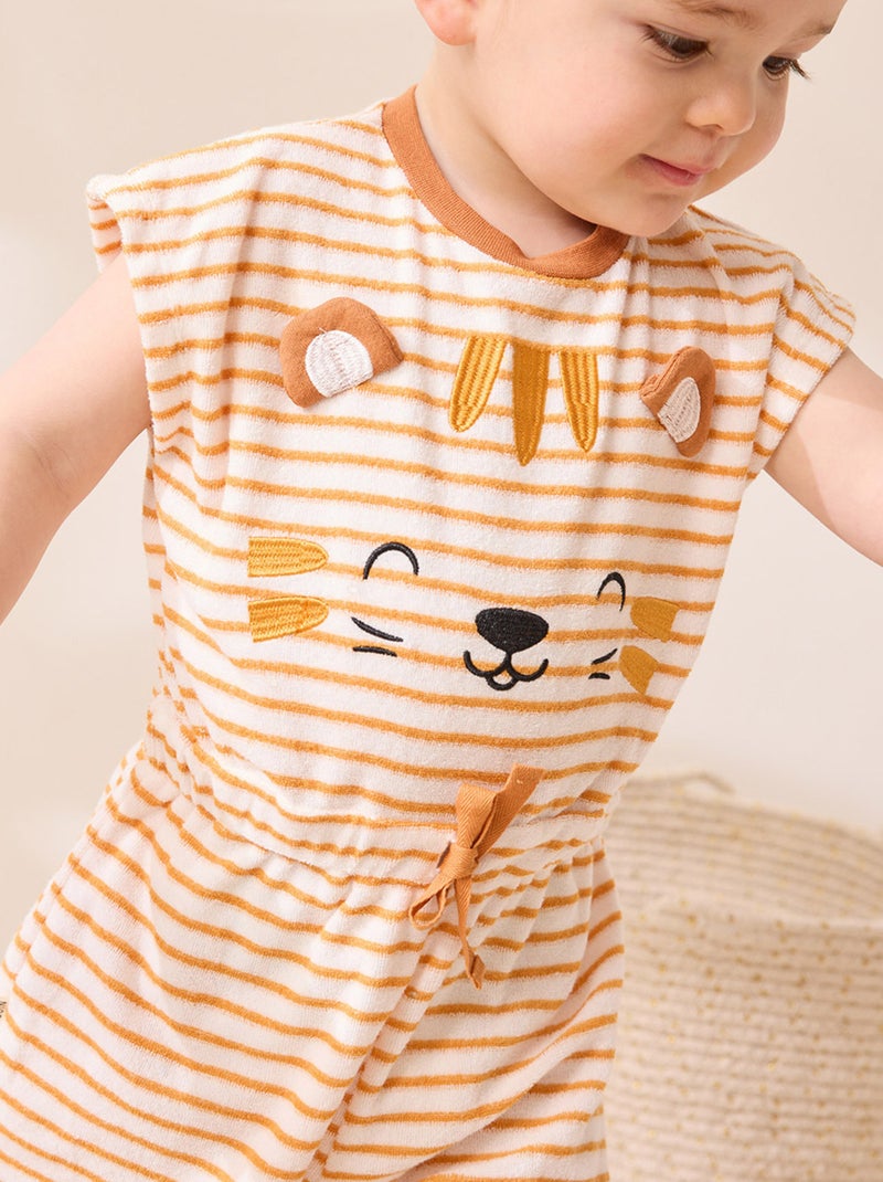 Combishort bébé en éponge Mio Ecru - Kiabi