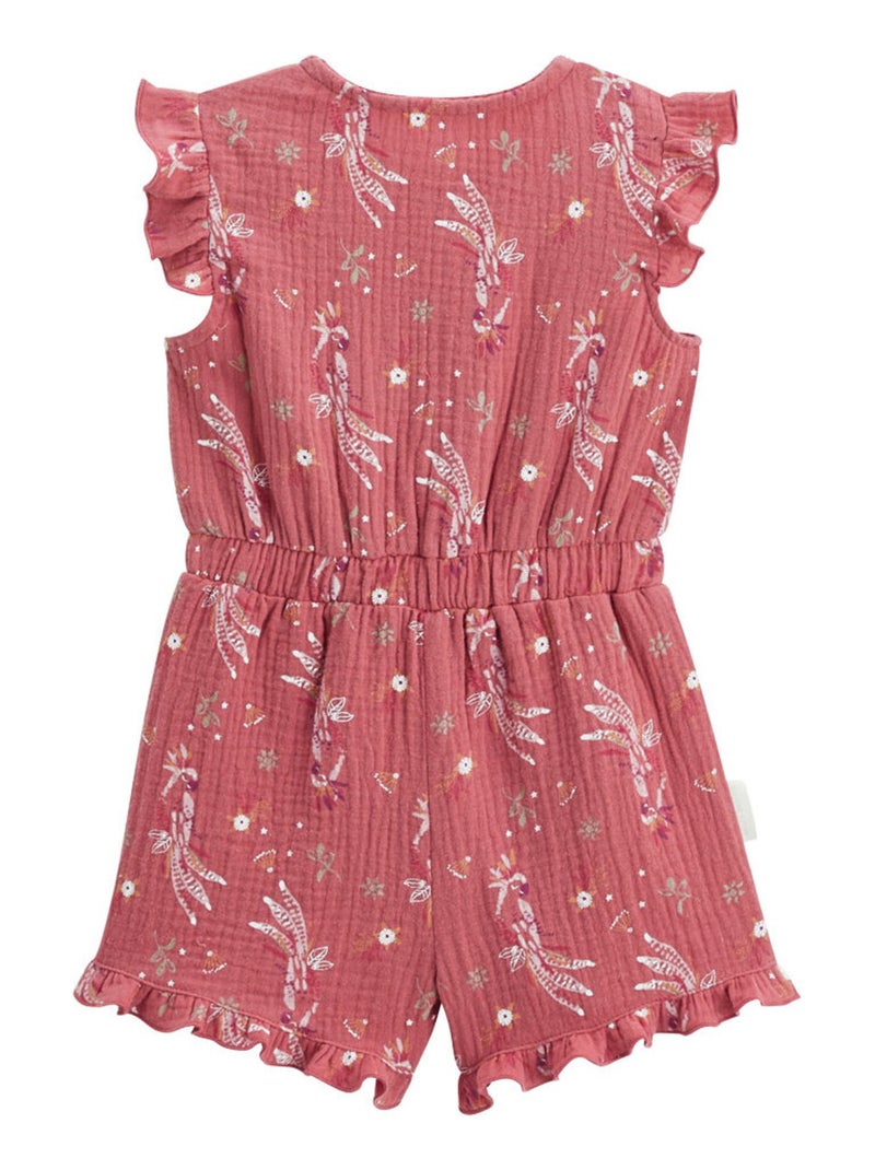 Combishort bébé en gaze de coton Fiesta Rose - Kiabi
