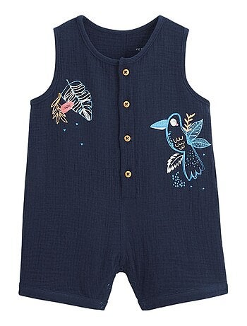 Combishort bébé en gaze de coton Mexico