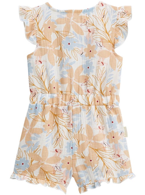 Combishort bébé en gaze de coton Praline - Kiabi