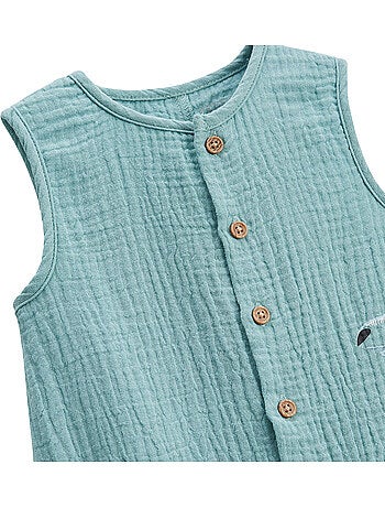 Combishort bébé en gaze de coton Toucana