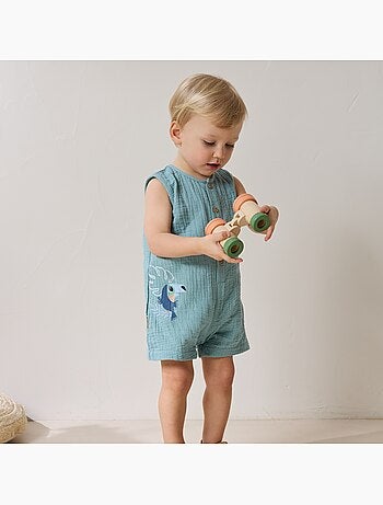 Combishort bébé en gaze de coton Toucana