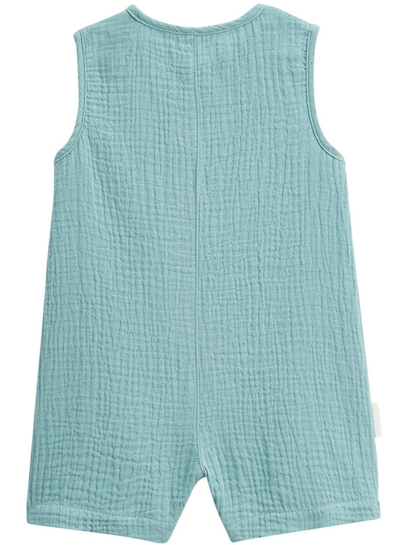 Combishort bébé en gaze de coton Toucana Bleu - Kiabi