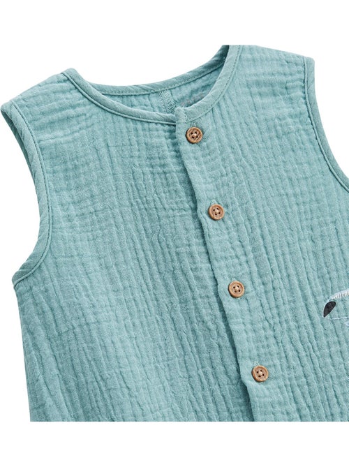 Combishort bébé en gaze de coton Toucana - Kiabi