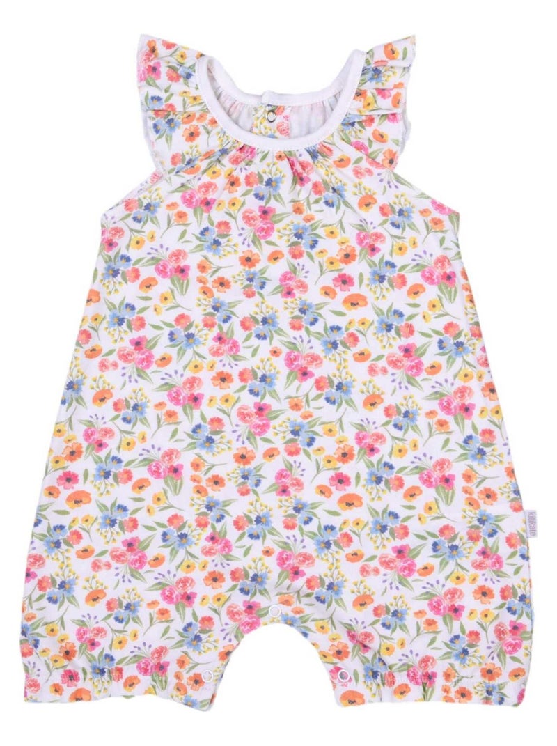 Combishort bébé fille , Fleurs Multicolore - Kiabi