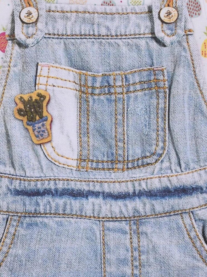 Combishort bébé fille , Pinea Kitikate Multicolore - Kiabi