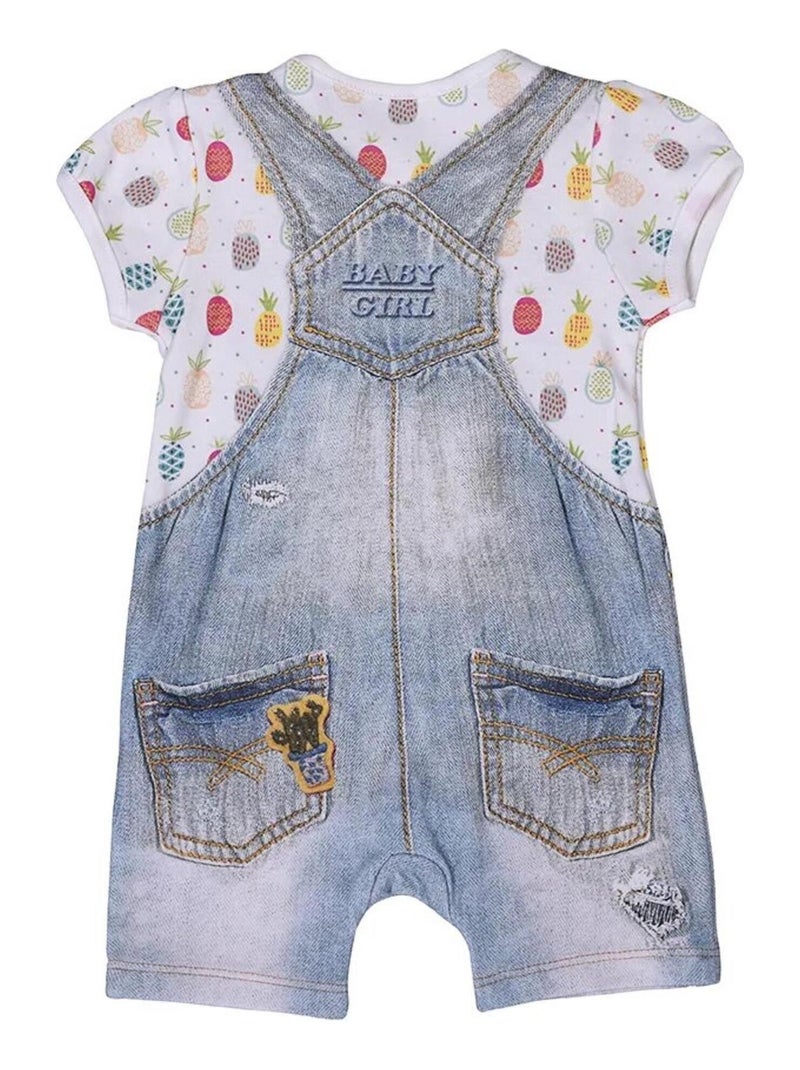 Combishort bébé fille , Pinea Kitikate Multicolore - Kiabi