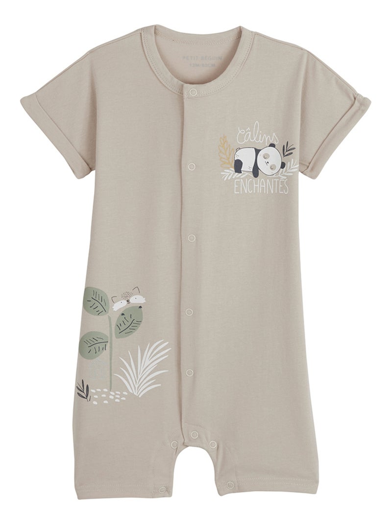 Combishort bébé Mini Panda Beige sable - Kiabi