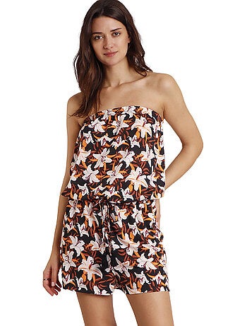 Combishort bustier Sunset Jungle