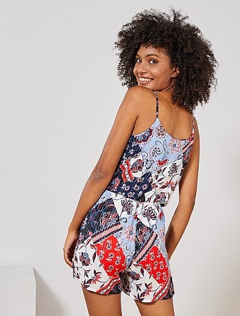 Combishort croisé et imprimé - Kiabi