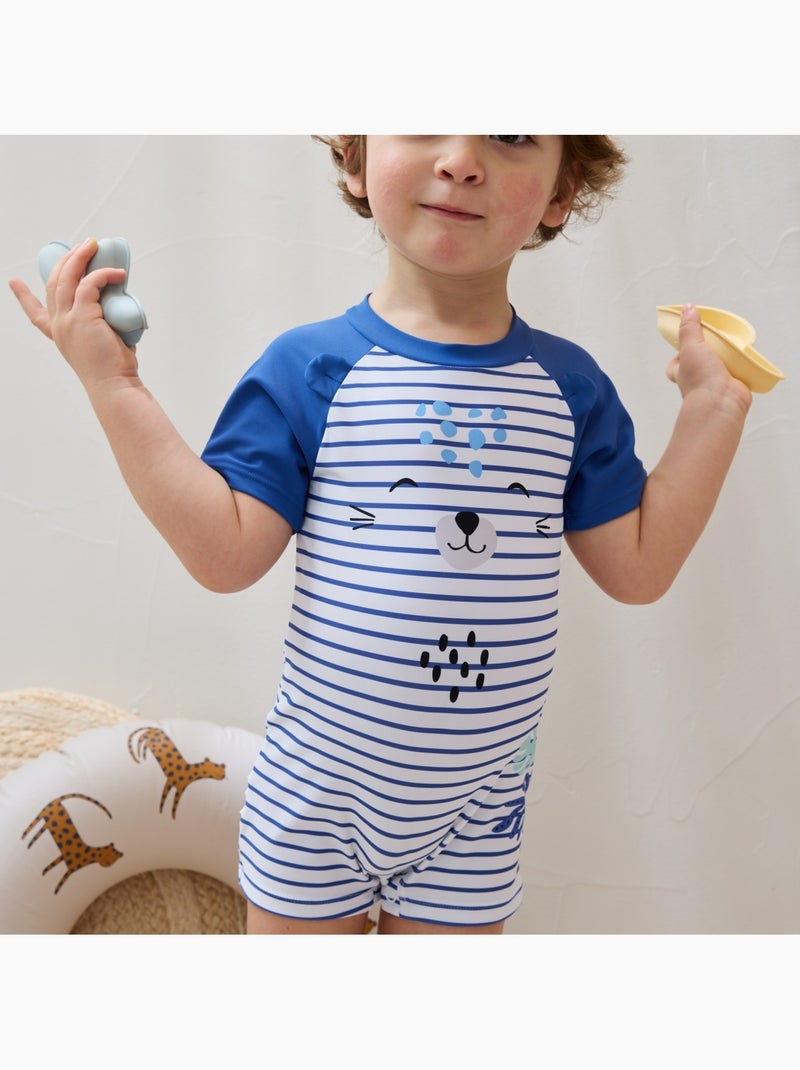 Combishort de bain bébé Brasilia Bleu - Kiabi