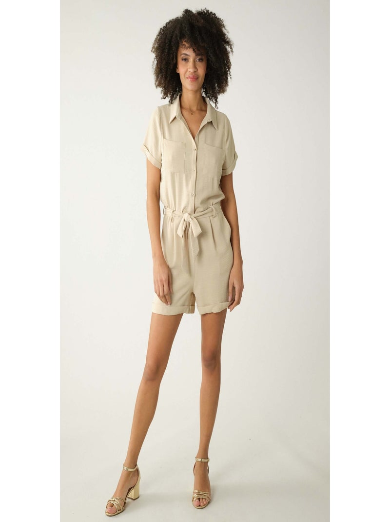 Combishort décontractée 'Deeluxe' Beige - Kiabi