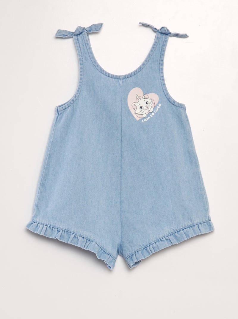 Combishort denim + T-shirt imprimé 'Marie' des 'Aristochats' - 2 pièces Marie - Kiabi