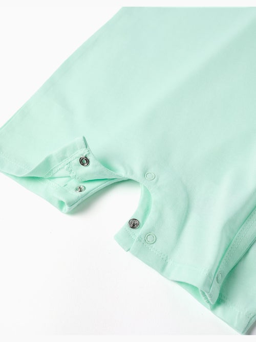 Combishort en coton avec imprimé cœur - Kiabi