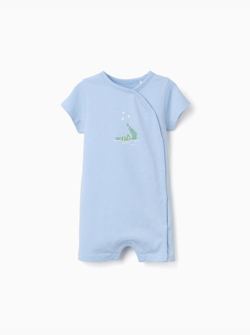 Combishort en coton avec imprimé crocodile - Kiabi Combishort en coton avec imprimé crocodile - Kiabi