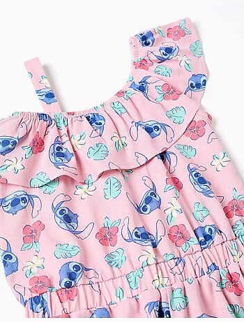Combishort en coton avec motif Stitch et volants