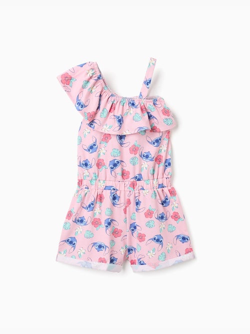 Combishort en coton avec motif Stitch et volants - Kiabi