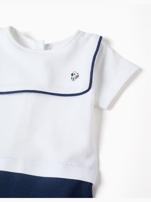 Combishort en coton piqué avec Mickey - Kiabi