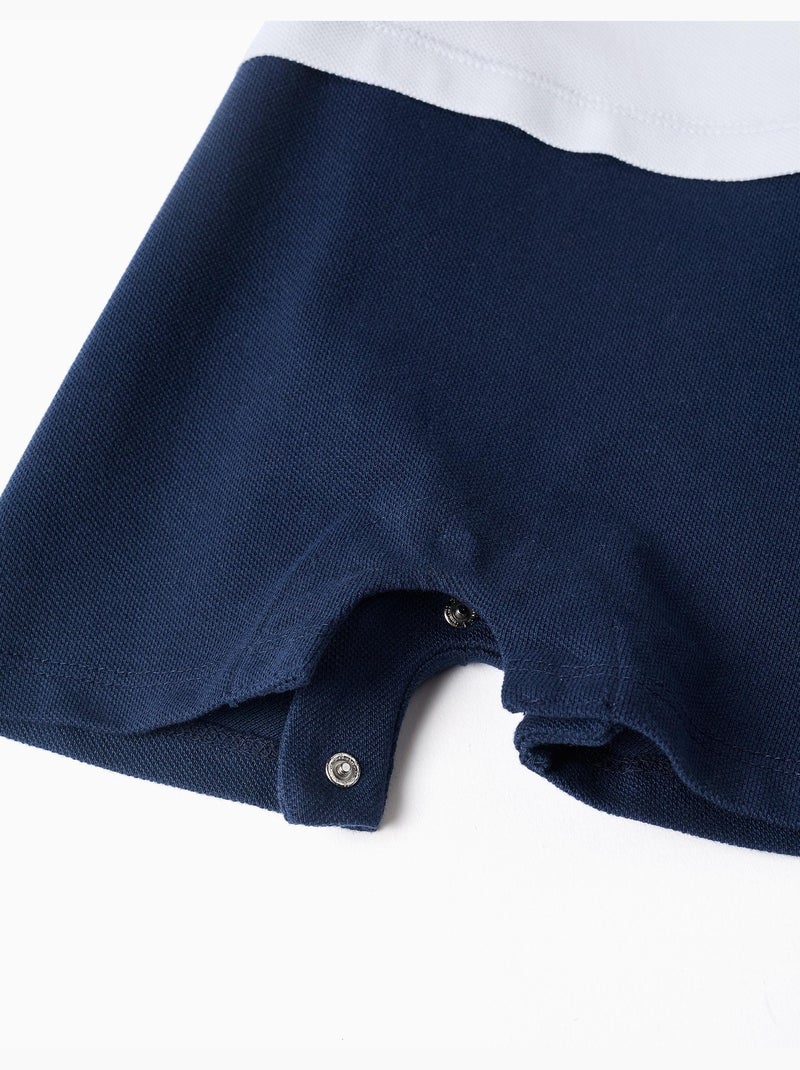 Combishort en coton piqué avec Mickey Bleu foncé - Kiabi