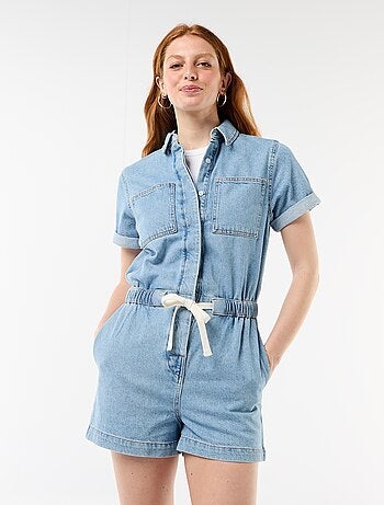 Combishort en denim