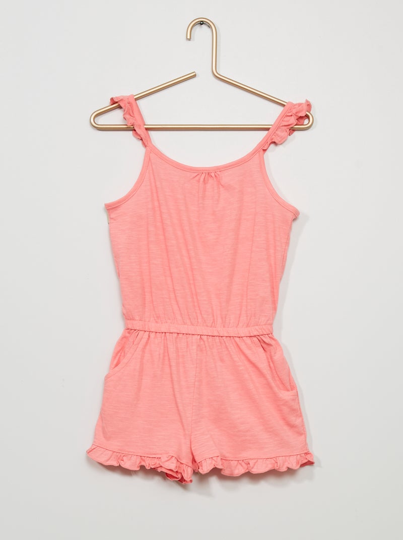 Combishort en jersey fantaisie Rose - Kiabi