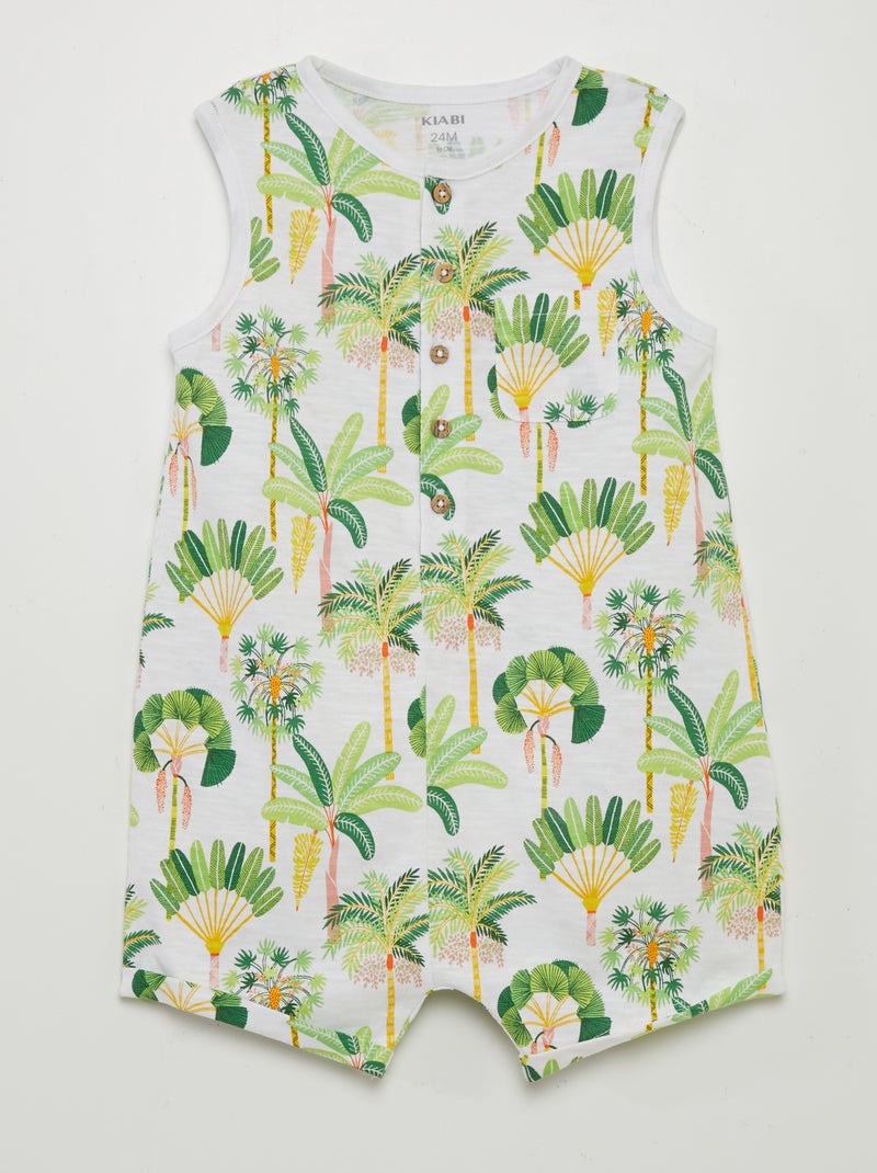 Combishort en jersey imprimée X Ariane Butto Blanc - Kiabi