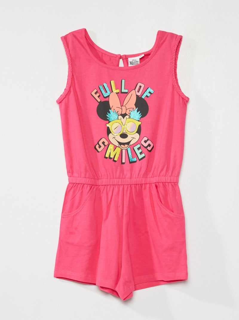 Combishort en jersey 'Minnie' rose - Kiabi