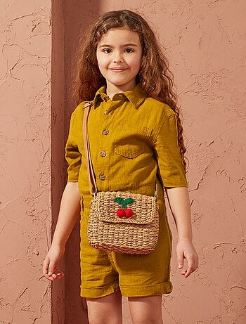 Combishort en lin mélangé à manches courtes - Mixte