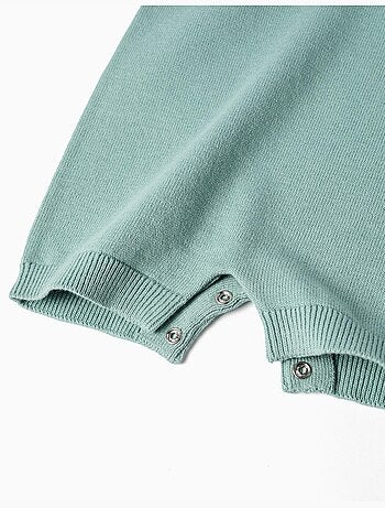 Combishort en maille à rayures