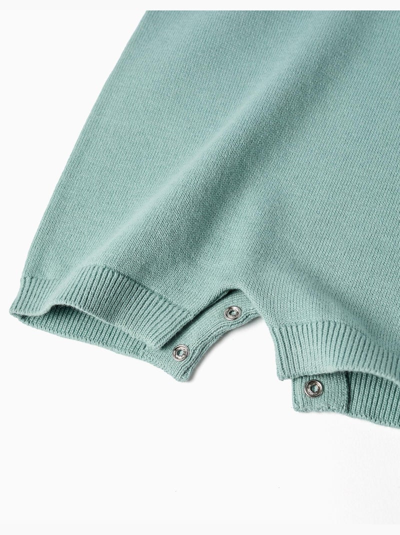 Combishort en maille à rayures Vert clair - Kiabi