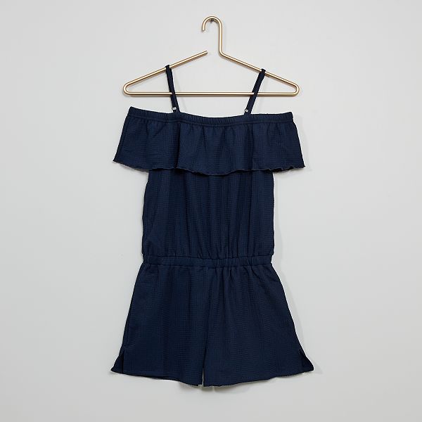 Combinaisons | Combishort En Maille Bleu Pierre Bleu | Collusion Femme ·  Selaledunyasi