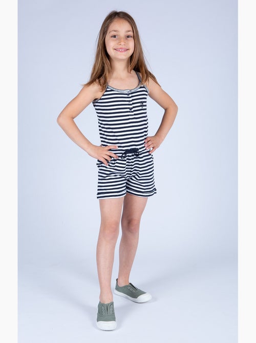 Combishort Enfant en coton léger 'Breizh Océan', Combishort fille sans manches - Kiabi