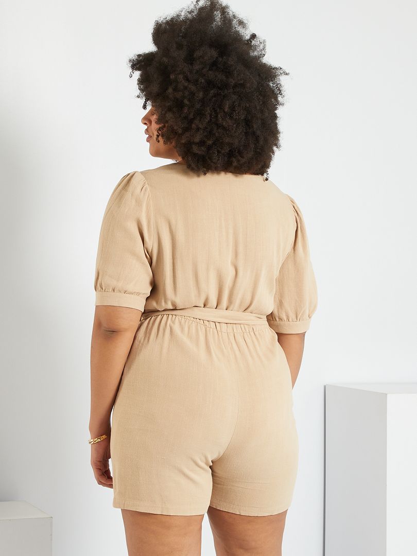 Combishort fluide Beige - Kiabi