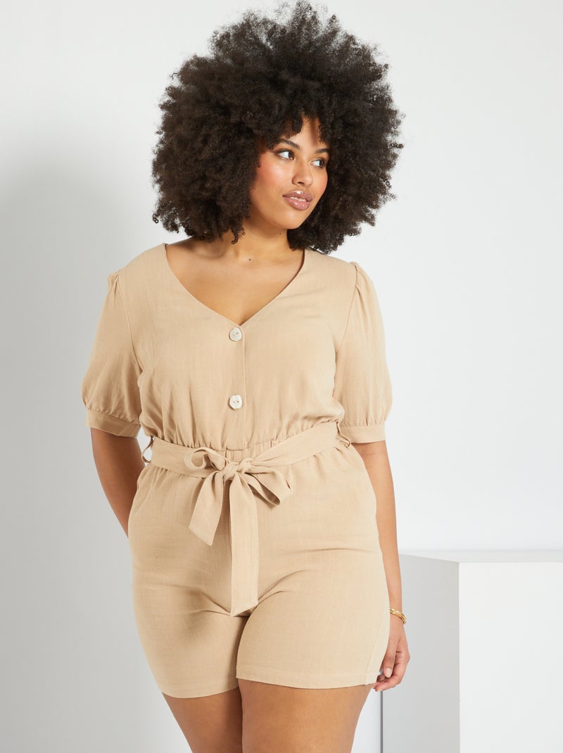 Combishort fluide Beige - Kiabi