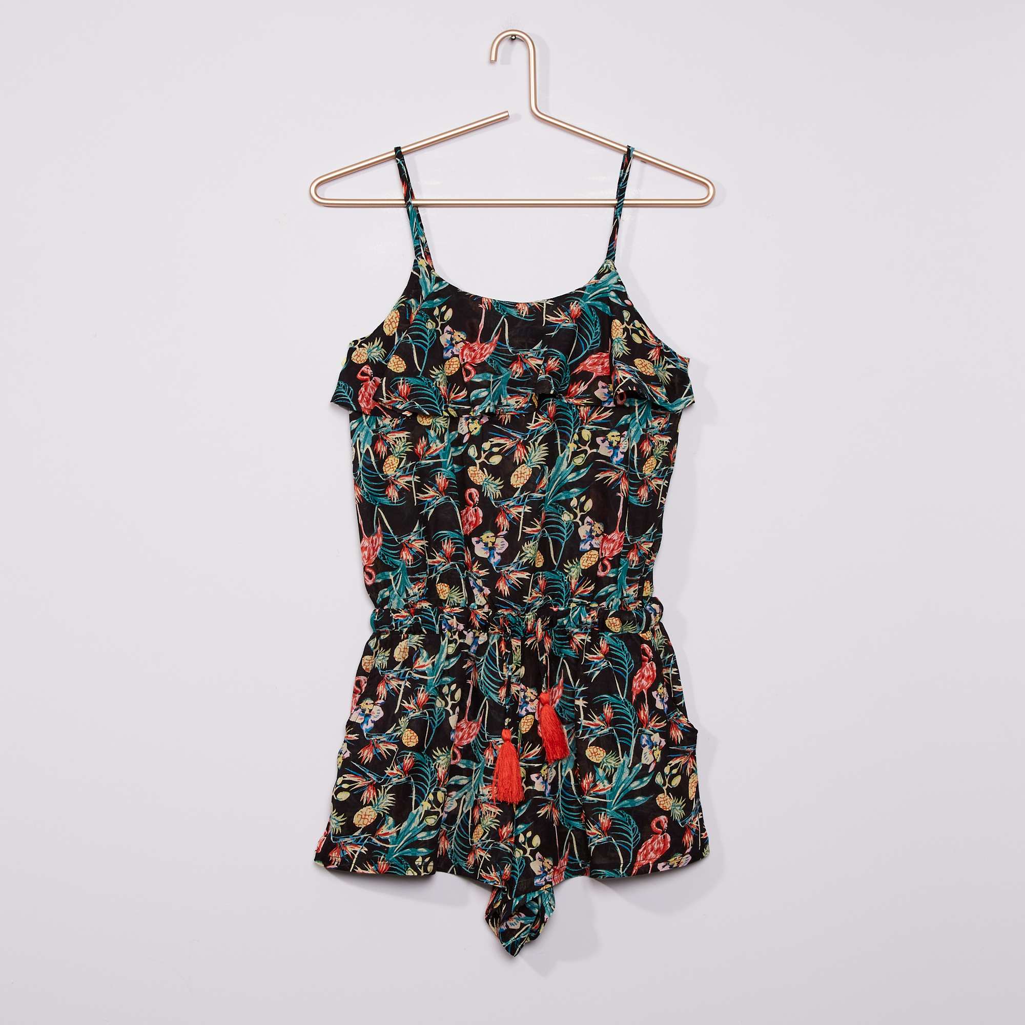 Combishort fluide Fille 3-12 ans - noir - Kiabi - 15,00€