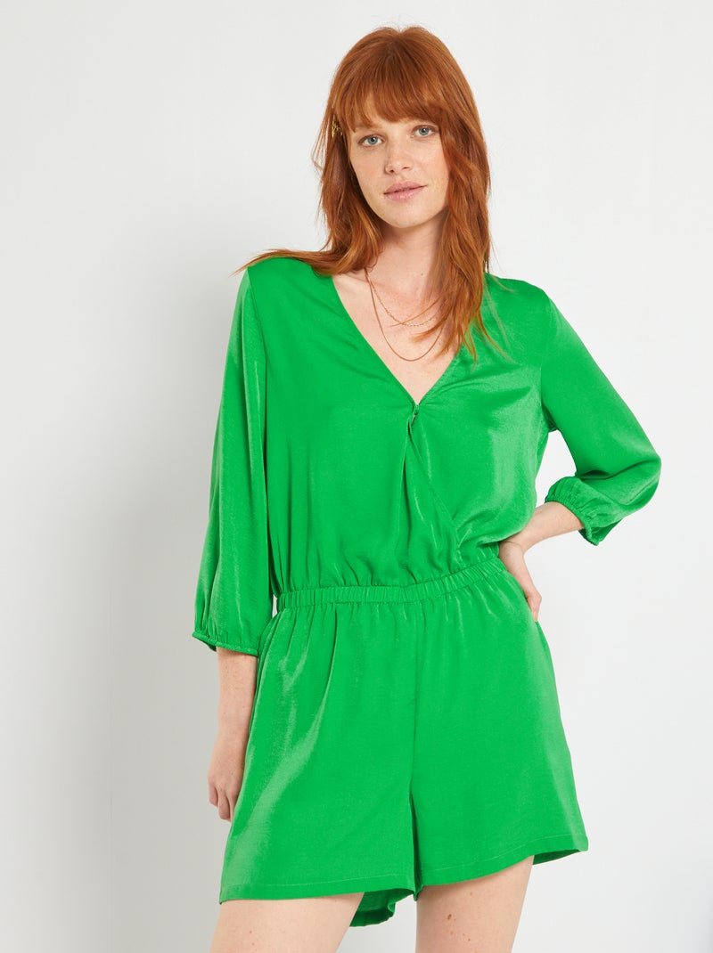 Combishort fluide Vert - Kiabi