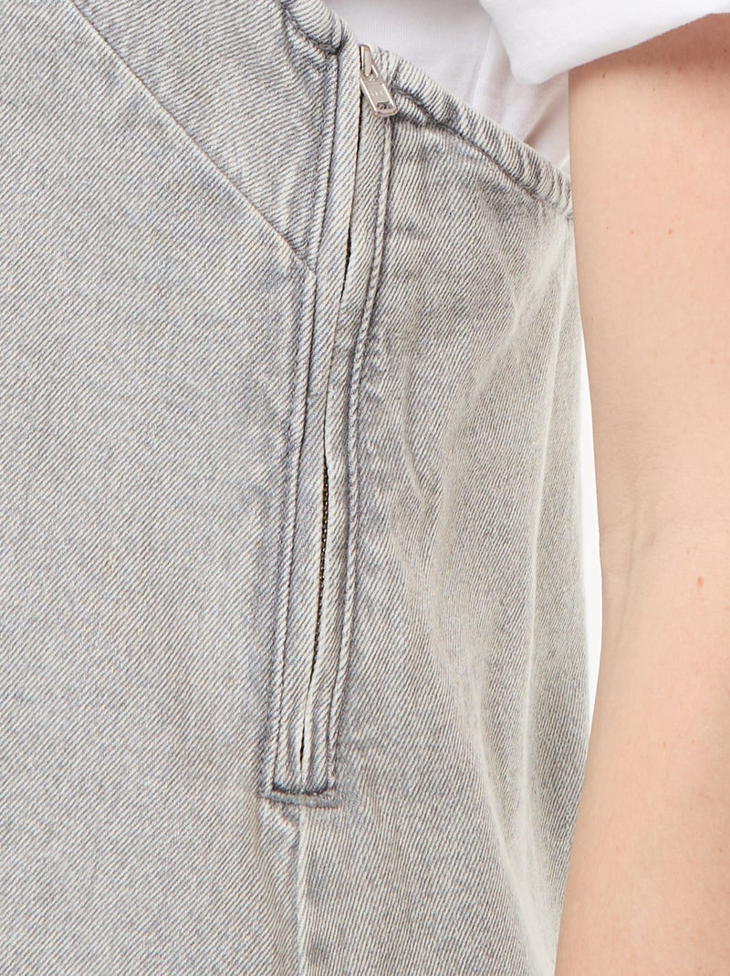 Combishort forme salopette Gris - Kiabi