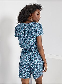 Combishort imprimé 'fleurs' - Kiabi