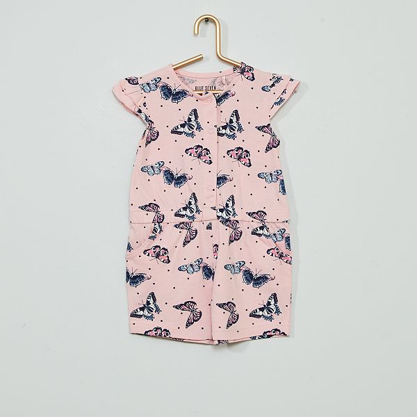 Combishort Papillons Bebe Fille Rose Kiabi 6 00